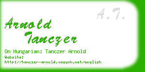 arnold tanczer business card